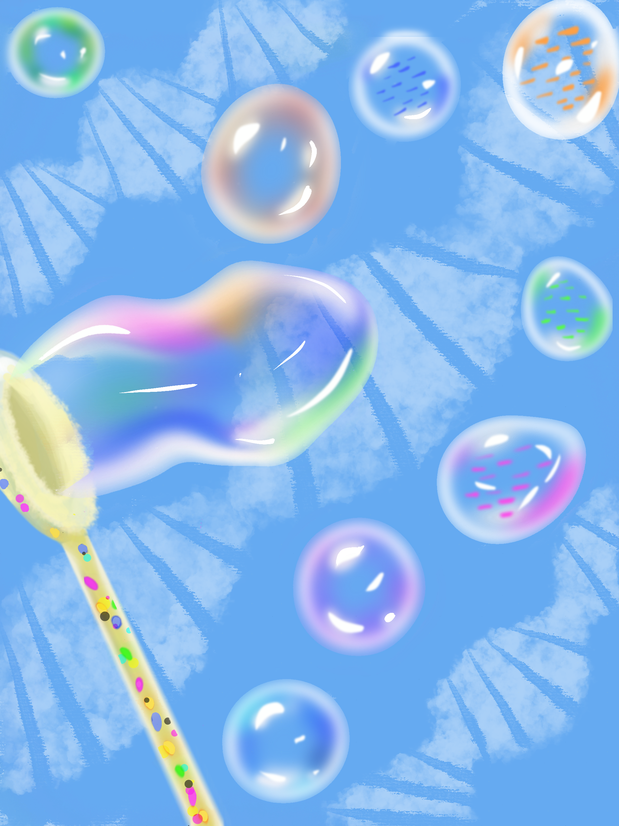 Droplet-based sequencing/blowing bubbles